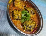 A picture of step 9 of Curd eggplant sabji.