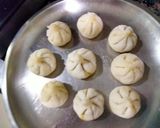 A picture of step 3 of Handmade traditional modak-dipped in chocolate.