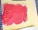 A picture of step 2 of Pinwheel Sandwich.