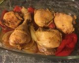 Ropogós csirkecomb hercegnőburgonyával, almakompóttal 🍗🥔🍎 recept fázis 5 fotója