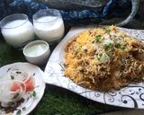 A picture of step 5 of Chicken dam biryani with namkeen lassi.