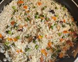 A picture of step 5 of Tricolour pulav.
