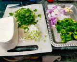 A picture of step 1 of Dry Chilli paneer.