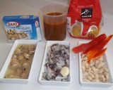 Foto del paso 1 de la receta Fideos finos con judías blancas, calamares y almejas