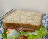 A picture of step 2 of Ham Sandwich with Cheese.