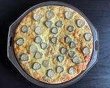 A picture of step 4 of Pickled Dill Cucumber Pizza.