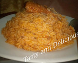 A picture of step 9 of Tasty Jollof Rice with leftover stew.