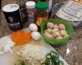 Foto langkah ke 1 dari resep Seafood Steamed Rice Noodle.