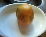 A picture of step 1 of Mango fruit cut# my mum's contest#.