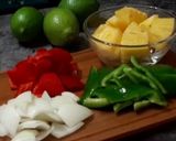 A picture of step 1 of Sweet and Sour Pork (Gu Lao Rou).