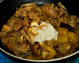A picture of step 9 of Chicken Rezala.
