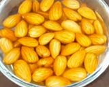 A picture of step 1 of Badam halva / sheera.