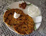A picture of step 6 of Makki & mulli ke patte ka paratha (radish leaves).