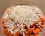 A picture of step 1 of White Bean Soup with Turkey, Kale, and Lemon.