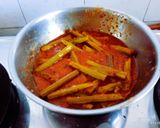 A picture of step 5 of Dhaba style healthy tasty masaledar drumstick sabji.