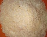 A picture of step 1 of Jaggery burfi.