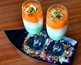 A picture of step 6 of Tricolour phirni.