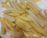 A picture of step 2 of Potato fries 🍟 all time favourite.