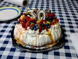 Pavlova de maracuyá
