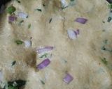 A picture of step 1 of Besan Onion ka paratha.