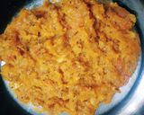 A picture of step 6 of Aloo burji with coriander-mint curd.