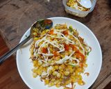 Hình bước làm 1 của món Bắp xào tép