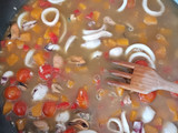Arroz meloso con calabaza y marisco