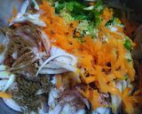A picture of step 1 of Open Masala Sandwich.