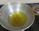 A picture of step 1 of Proso millet Palak Roti.