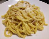 A picture of step 3 of Lemon, walnut and Parmesan spaghetti.