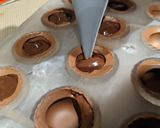 A picture of step 3 of Chocolates with coffee filling.