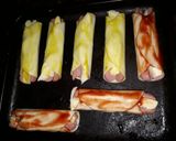 Foto del paso 3 de la receta: Salchichas envueltas rellenas de queso saborizadas