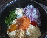 A picture of step 1 of Corn bhaji/ corn piyazi.