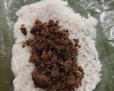 Foto langkah ke 3 dari resep Lemper isi daging bumbu rendang.