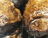 A picture of step 4 of Butter Bourbon Steak.