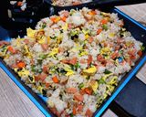 Foto langkah ke 3 dari resep Kimbab nasi goreng sosis.