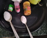 A picture of step 1 of Guava flavour sandesh.