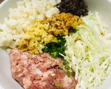 Hình bước làm 1 của món Há cảo Nhật Bản - Gyoza