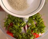 A picture of step 3 of Strawberry Salsa.