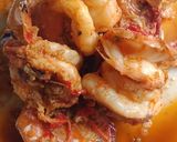 Foto langkah ke 4 dari resep Tumis udang pedas manis.
