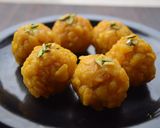 A picture of step 4 of Boondi Laddu.