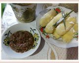 Foto langkah ke 10 dari resep Pisang Rebus Santan + Dabu Dabu Roa (Manado).