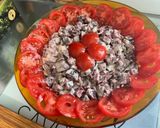 Une image de l'étape 9 de Salade de betteraves et tomates à la feta et oignon rouge.