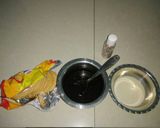 A picture of step 1 of Chocolate tower.