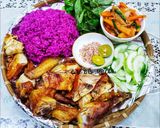 Hình bước làm 3 của món Xôi lá cẩm gà nướng