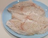 Foto del paso 3 de la receta: Tintorera a la plancha con Piquillos y Pesto