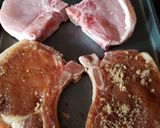 A picture of step 2 of Grilled brown sugar porkchops.