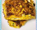 A picture of step 2 of Omelette sandwich for tiffin box.