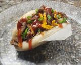 Foto del paso 11 de la receta: Roast beef desmechado con panceta y cebolla caramelizada, en pan bao (pancitos al vapor)