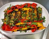 Une image de l'étape 14 de Aubergines chinoises et poivrons grillés aux épices et coriandre (recette plancha).